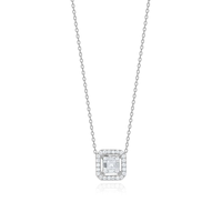 Colar com 29 Pontos de Diamantes em Ouro Branco 18k