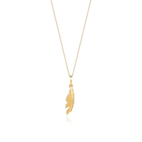 Pingente Pena em Ouro Amarelo 18k