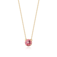 Colar em Ouro Amarelo com Topázio Rosa