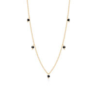 Colar Intercalado com Espinélio em Ouro Amarelo 18k