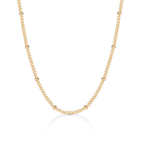 Corrente Bolinhas em Prata 925 com Banho de Ouro Amarelo 18k - 65cm