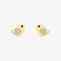 Brinco Infantil Pintinho em Ouro Amarelo 18k
