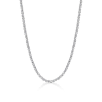 Colar Gargantilha com Diamantes em Ouro Branco 18k