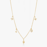 Colar Cravejado em Prata 925 com Banho de Ouro Amarelo 18k