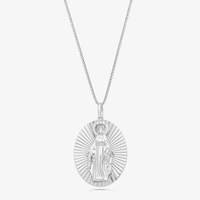 Pingente Nossa Senhora das Graças com Topázio em Prata 925