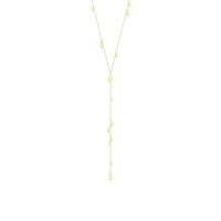 Colar Gravata Gotas Articuladas em Ouro Amarelo 18k