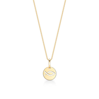 Pingente Peixe Cristão em Ouro Amarelo 18k