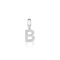 Charm Letra B em Prata 925