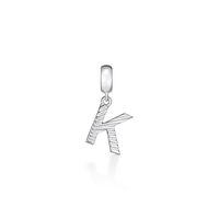 Charm Letra K em Prata 925