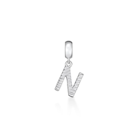 Charm Letra N em Prata 925
