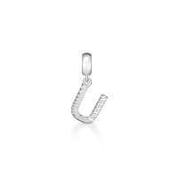 Charm Letra U em Prata 925