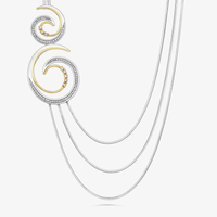 Colar em Ouro Amarelo E Branco com Diamantes
