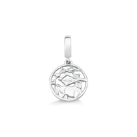 Charm Sagitário Cravejado em Prata 925