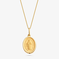 Pingente Nossa Senhora das Graças em Prata 925 com Banho de Ouro Amarelo 18k