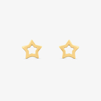 Brinco Infantil Estrela em Ouro Amarelo 18k