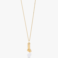 Colar Figa Cravejado em Prata 925 com Banho de Ouro Amarelo 18k