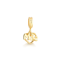 Charm Mãe em Prata 925 com Banho de Ouro Amarelo 18k