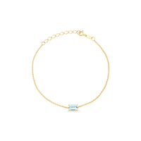 Pulseira com Topázio Azul em Ouro Amarelo 18k