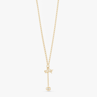 Colar Elementos Cravejado em Prata 925 com Banho de Ouro Amarelo 18k