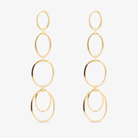 Brinco Argola Entrelaçada em Ouro Amarelo 18k - 69mm