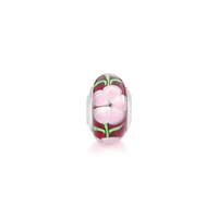 Charm Separador Vermelho Tropical em Prata 925