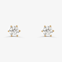 Brinco Solitário em Ouro Amarelo com 50 Pontos de Diamantes