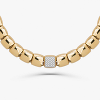 Colar Articulado com Pavê de Diamantes em Ouro Amarelo 18k