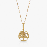 Pingente Árvore da Vida em Prata 925 com banho de Ouro Amarelo 18k