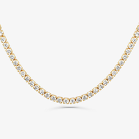 Colar Riviera Cravejado em Prata 925 com Banho de Ouro Amarelo 18k