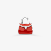 Charm Bolsa Vermelha em Prata 925