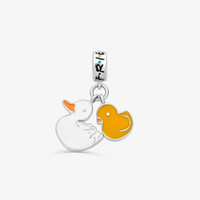 Charm Pato e Pintinho Friends em Prata 925