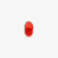 Charm Separador Vermelho Brilhoso em Prata 925