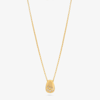 Colar com Topázio em Prata 925 com Banho de Ouro Amarelo 18k