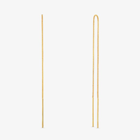 Brinco Longo em Prata 925 com Banho de Ouro Amarelo 18K