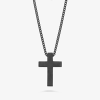 Colar Masculino Crucifixo em Aço Preto