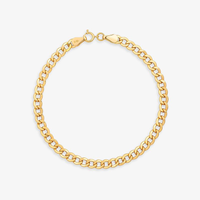 Pulseira Malha Groumet em Ouro Amarelo 18k - 18cm