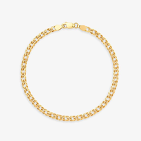 Pulseira Malha Groumet em Ouro Amarelo 18k - 21cm