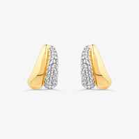 Brinco Gotas com Topázio em Prata 925 com banho de Ouro Amarelo 18k