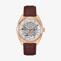 Relógio Bulova Masculino em Couro Marrom 97A175