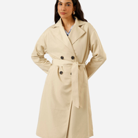 Casaco trench coat feminino bege