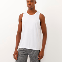 Regata Masculina Esportiva Básica Gola Careca Branca