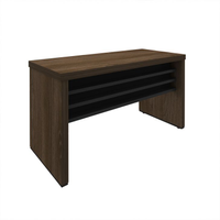 Mesa De Escritório Executiva Marrom E Preta 136 Cm