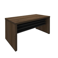 Mesa De Escritório Executiva Marrom E Preta 159 Cm