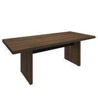 Mesa De Escritório Executiva Marrom E Preta 204 Cm