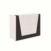 Balcão De Atendimento Recepção Carvalho Berlin E Preto 140 Cm
