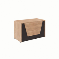 Balcão De Atendimento Recepção Ameixa E Preto 74x120 Cm