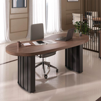 Mesa De Escritório Organic Charuto E Preta