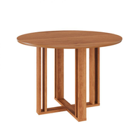 Mesa De Jantar Redonda Com Tampo Mdf Flora Cinamomo 110 Cm