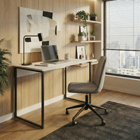 Mesa De Escritório Vick Branca E Preta 90 Cm