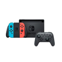 Kit Console Nintendo Switch + Super Mario Bros. Wonder + 3 Meses de Assinatura Nintendo Switch Online + Controle Nintendo Switch Pro Controller